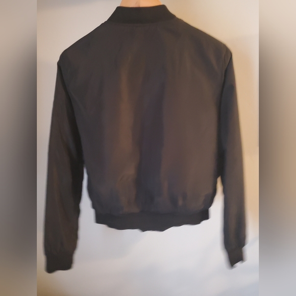 AMBIANCE Black Bomber Jacket - Large - Picture 4 of 5